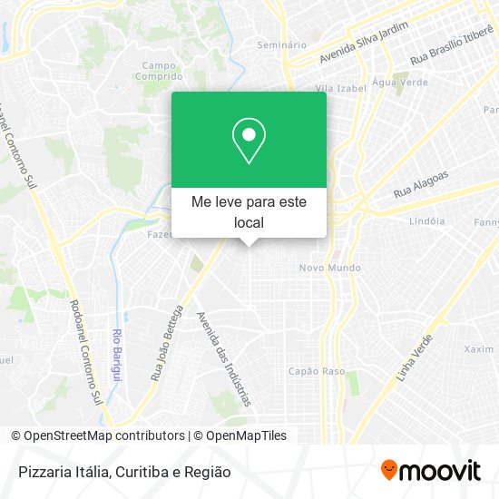 Pizzaria Itália mapa