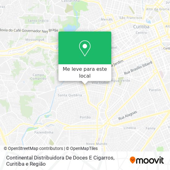 Continental Distribuidora De Doces E Cigarros mapa