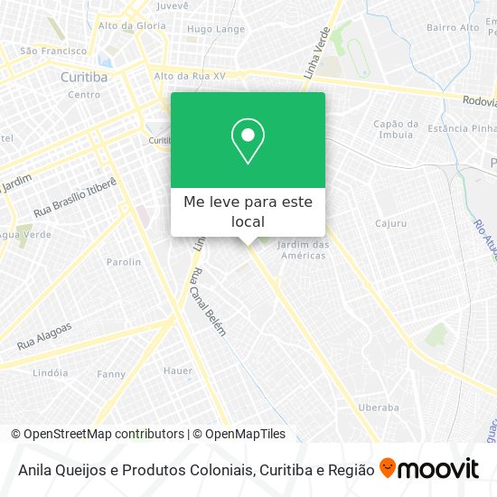 Anila Queijos e Produtos Coloniais mapa