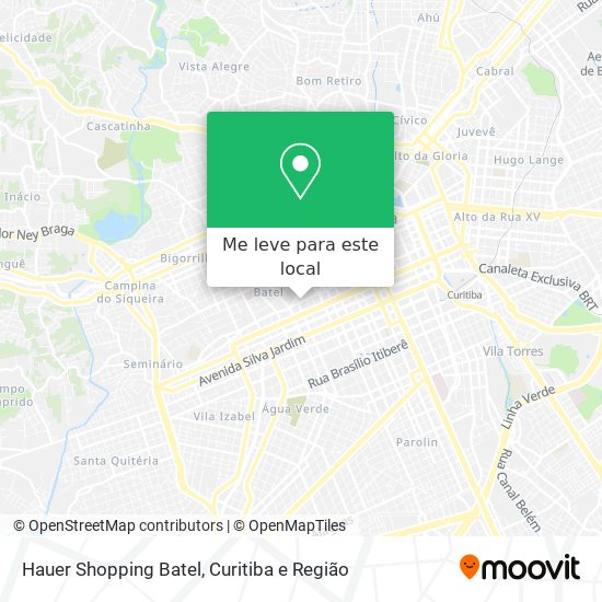 Hauer Shopping Batel mapa