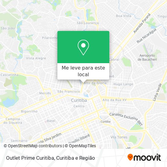 Outlet Prime Curitiba mapa