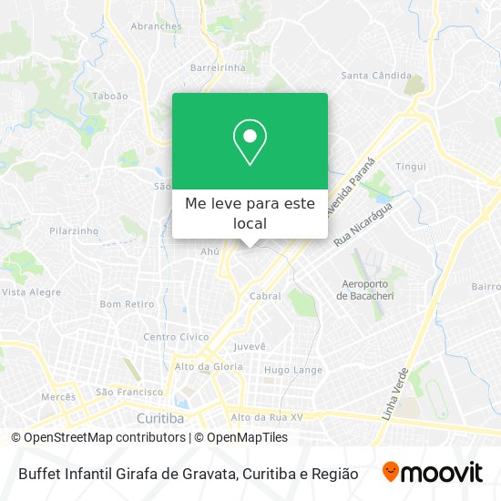Buffet Infantil Girafa de Gravata mapa