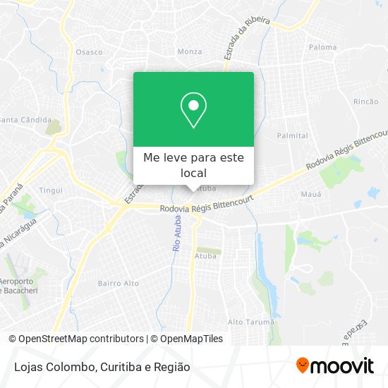 Lojas Colombo mapa