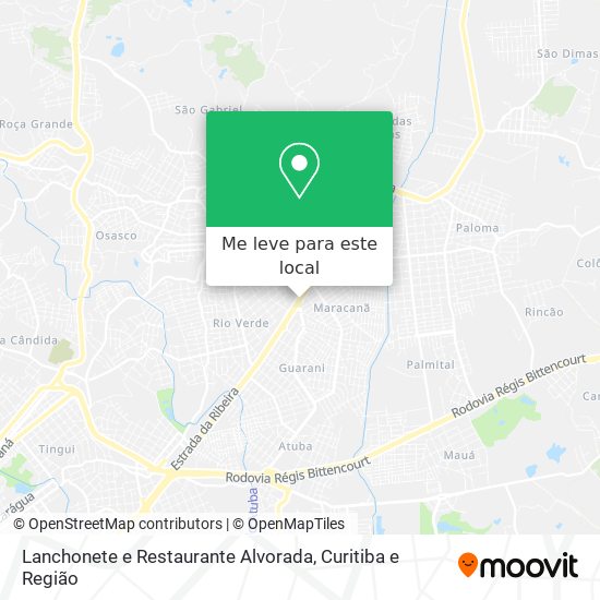 Lanchonete e Restaurante Alvorada mapa