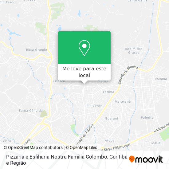 Pizzaria e Esfiharia Nostra Familia Colombo mapa