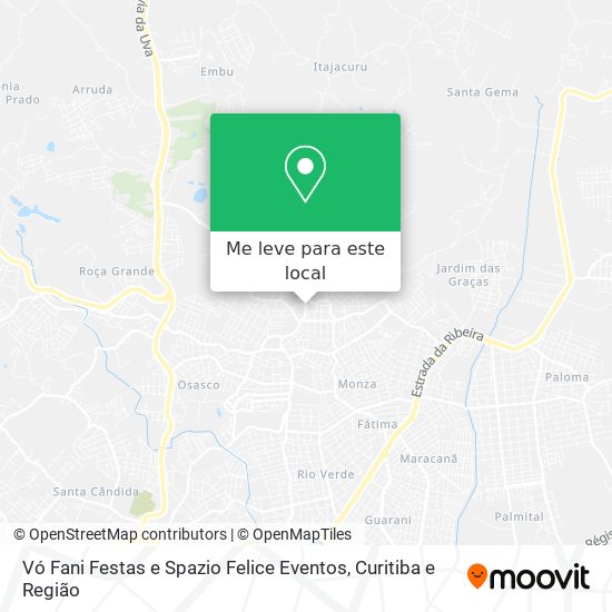 Vó Fani Festas e Spazio Felice Eventos mapa