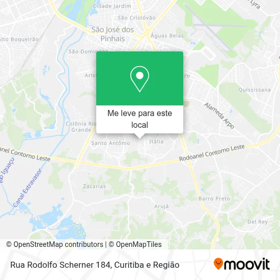 Rua Rodolfo Scherner 184 mapa