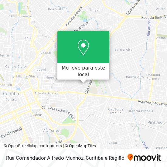 Rua Comendador Alfredo Munhoz mapa