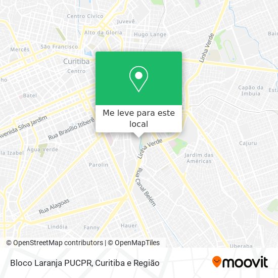 Bloco Laranja PUCPR mapa