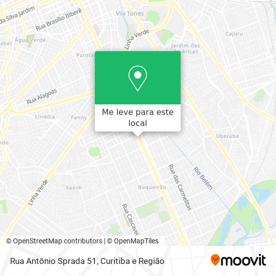 Rua Antônio Sprada 51 mapa