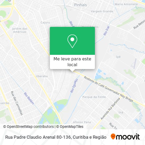 Rua Padre Claudio Arenal 80-136 mapa