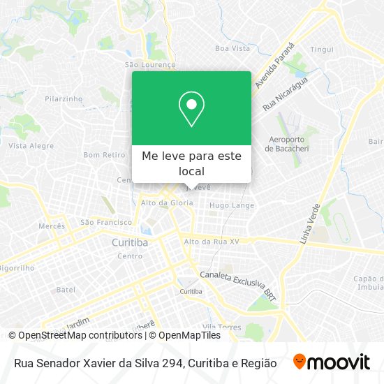 Rua Senador Xavier da Silva 294 mapa