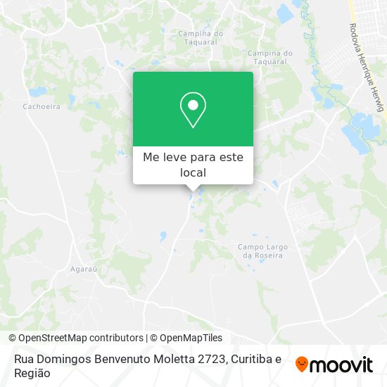 Rua Domingos Benvenuto Moletta 2723 mapa