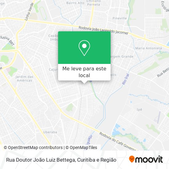 Rua Doutor João Luiz Bettega mapa