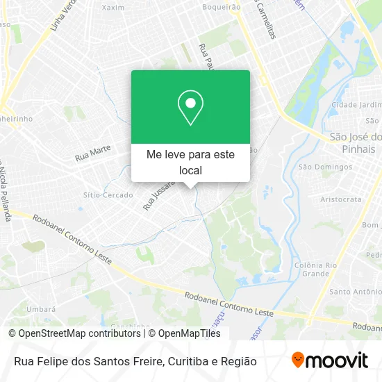 Rua Felipe dos Santos Freire mapa