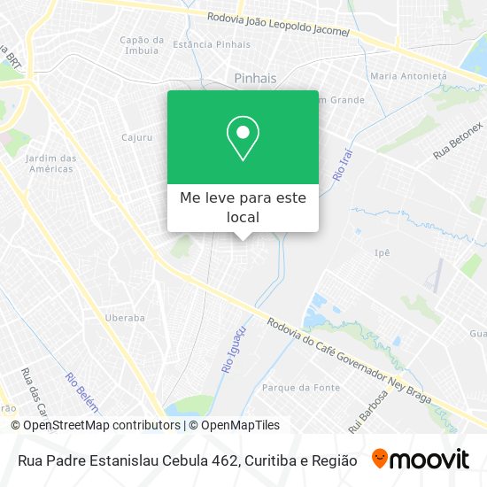 Rua Padre Estanislau Cebula 462 mapa