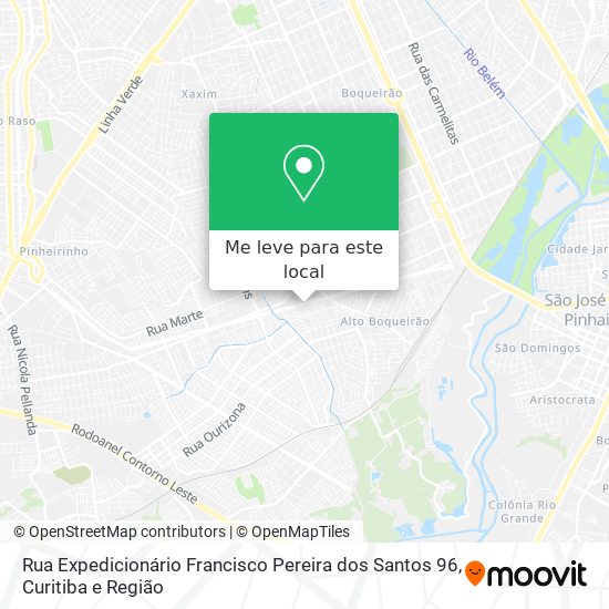 Rua Expedicionário Francisco Pereira dos Santos 96 mapa