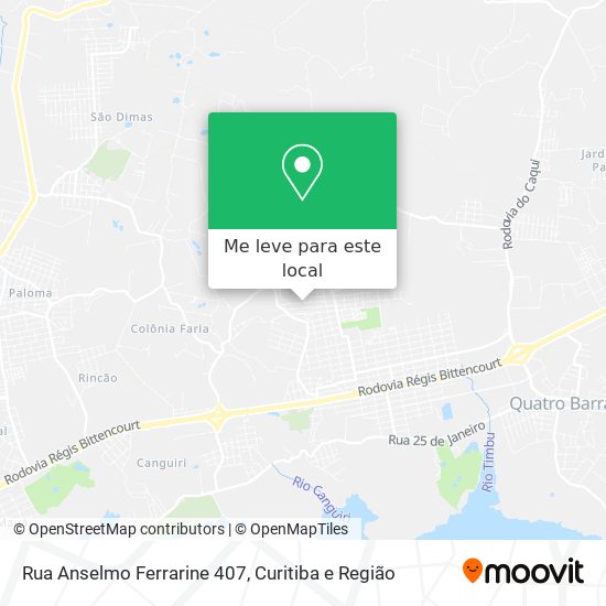 Rua Anselmo Ferrarine 407 mapa