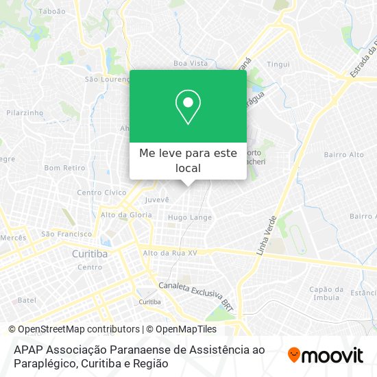 APAP Associação Paranaense de Assistência ao Paraplégico mapa