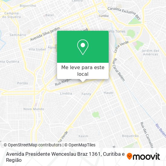 Avenida Presidente Wenceslau Braz 1361 mapa