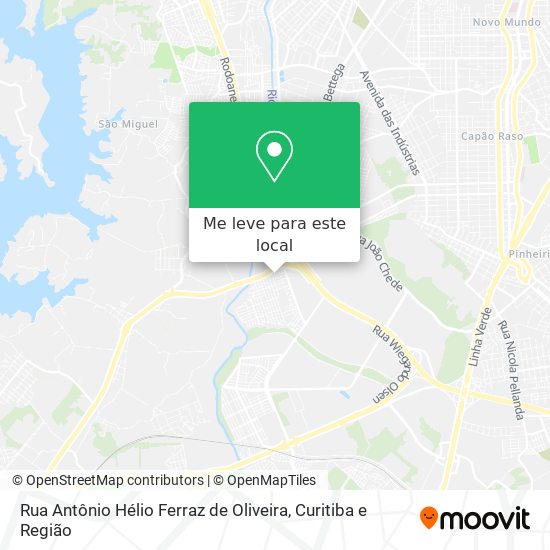 Rua Antônio Hélio Ferraz de Oliveira mapa