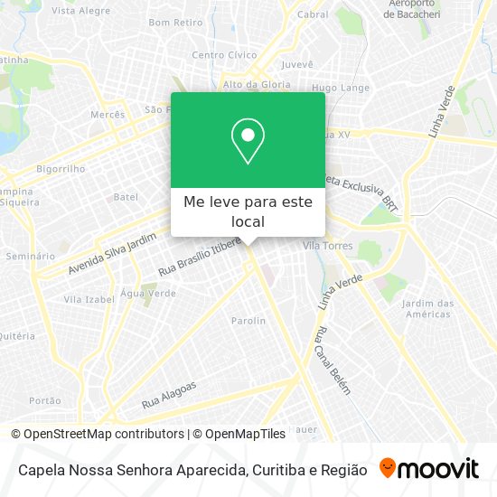 Capela Nossa Senhora Aparecida mapa
