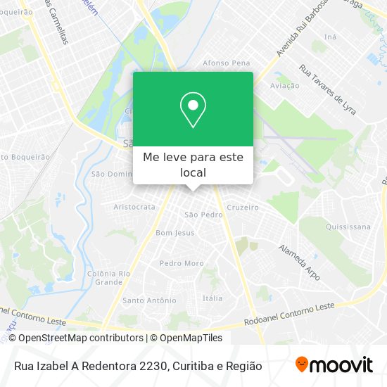 Rua Izabel A Redentora 2230 mapa