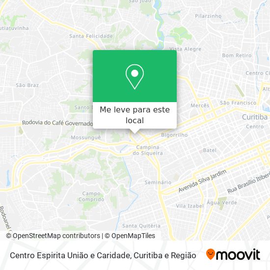 Centro Espirita União e Caridade mapa