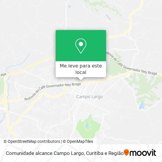 Comunidade alcance Campo Largo mapa