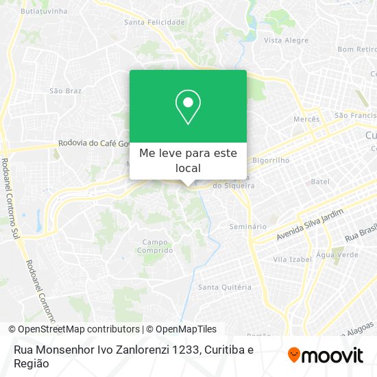 Rua Monsenhor Ivo Zanlorenzi 1233 mapa