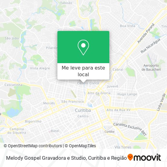 Melody Gospel Gravadora e Studio mapa