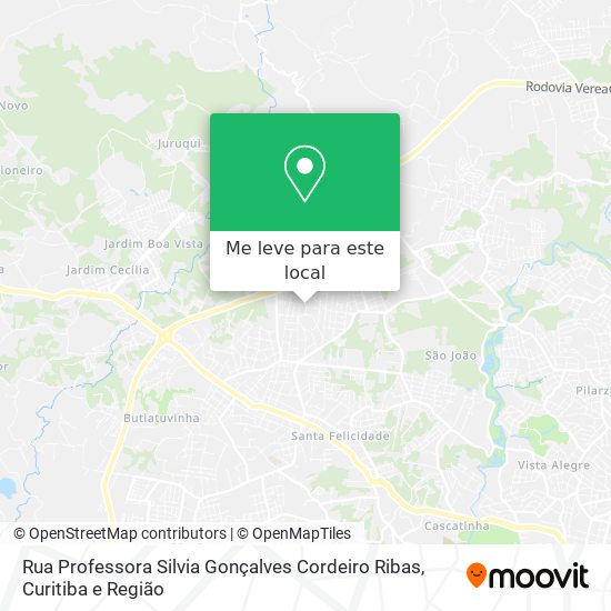 Rua Professora Silvia Gonçalves Cordeiro Ribas mapa