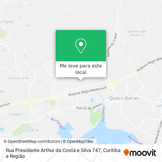 Rua Presidente Arthur da Costa e Silva 747 mapa