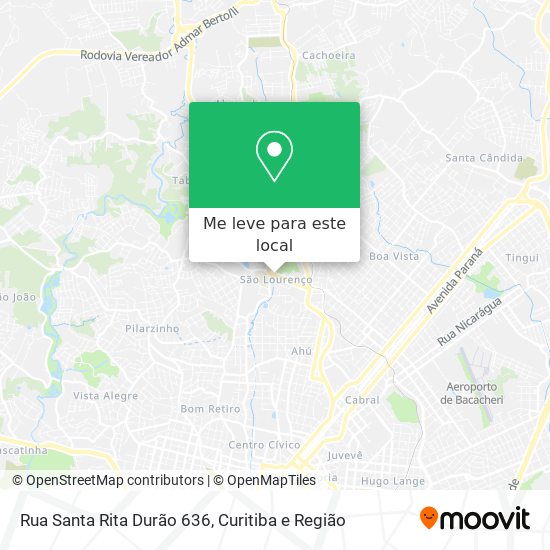 Rua Santa Rita Durão 636 mapa