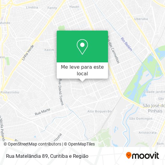 Rua Matelândia 89 mapa