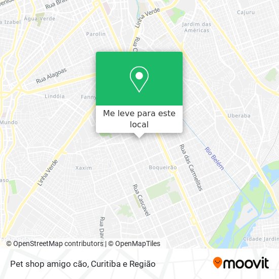Pet shop amigo cão mapa
