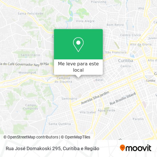Rua José Domakoski 295 mapa