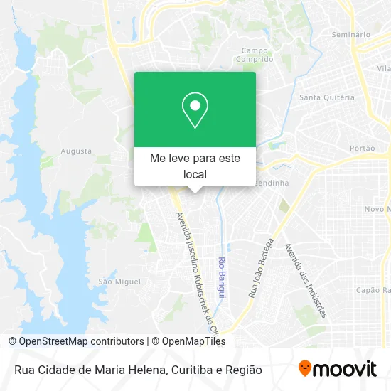Rua Cidade de Maria Helena mapa