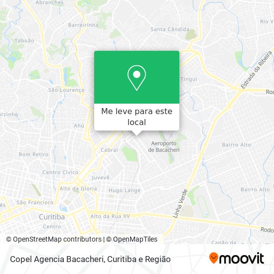 Copel Agencia Bacacheri mapa