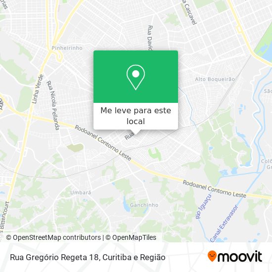 Rua Gregório Regeta 18 mapa
