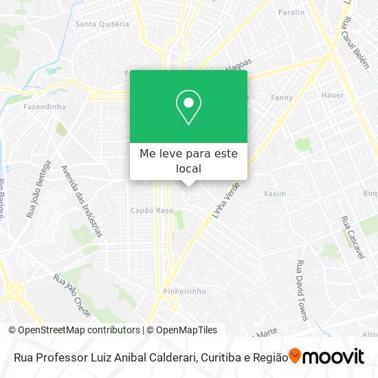 Rua Professor Luiz Anibal Calderari mapa