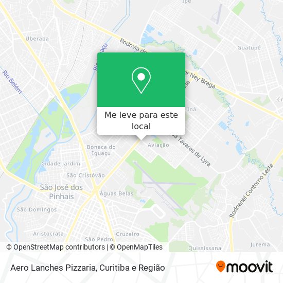 Aero Lanches Pizzaria mapa