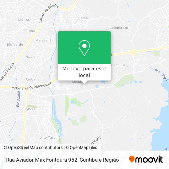 Rua Aviador Max Fontoura 952 mapa