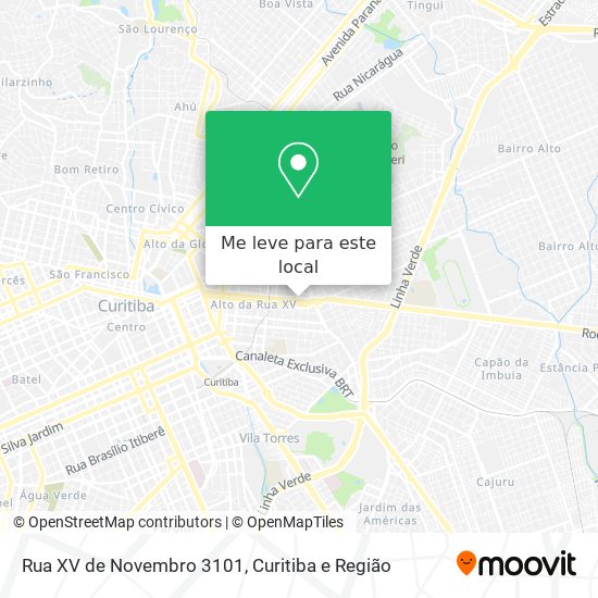 Rua XV de Novembro 3101 mapa