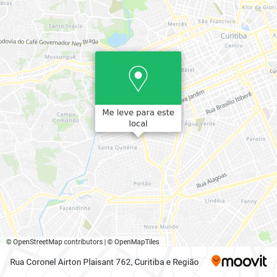 Rua Coronel Airton Plaisant 762 mapa