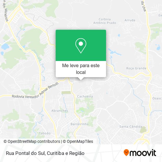 Rua Pontal do Sul mapa