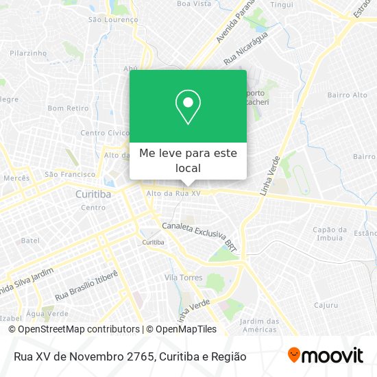 Rua XV de Novembro 2765 mapa