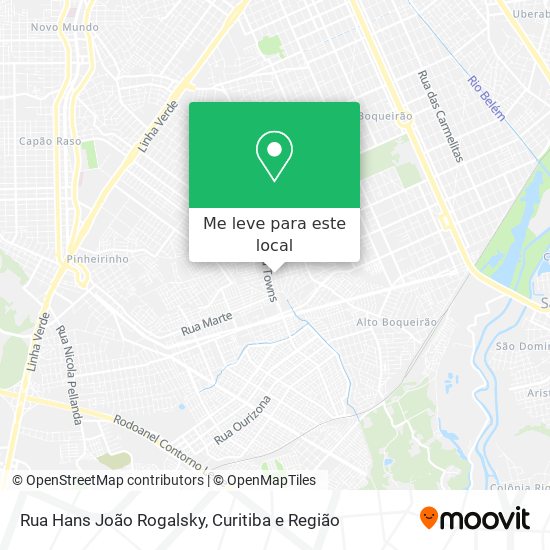 Rua Hans João Rogalsky mapa