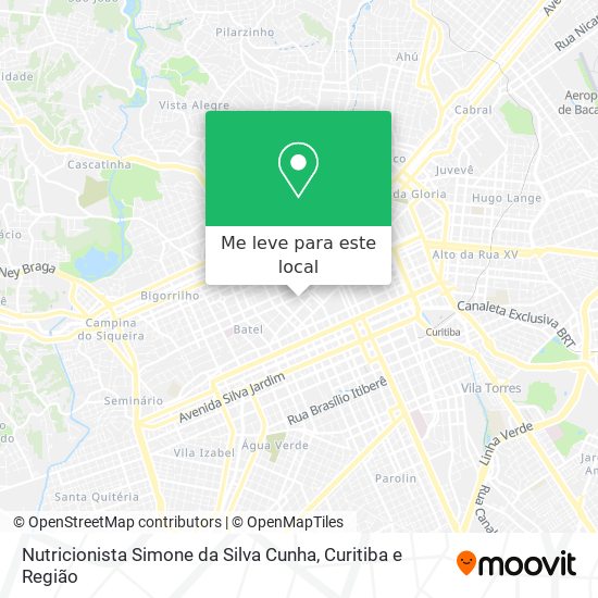 Nutricionista Simone da Silva Cunha mapa