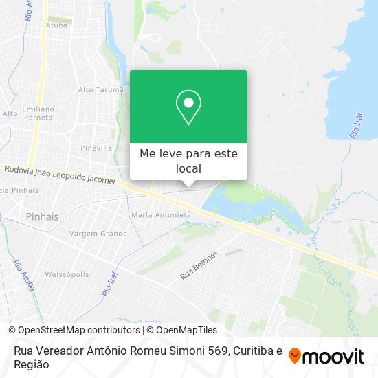 Rua Vereador Antônio Romeu Simoni 569 mapa